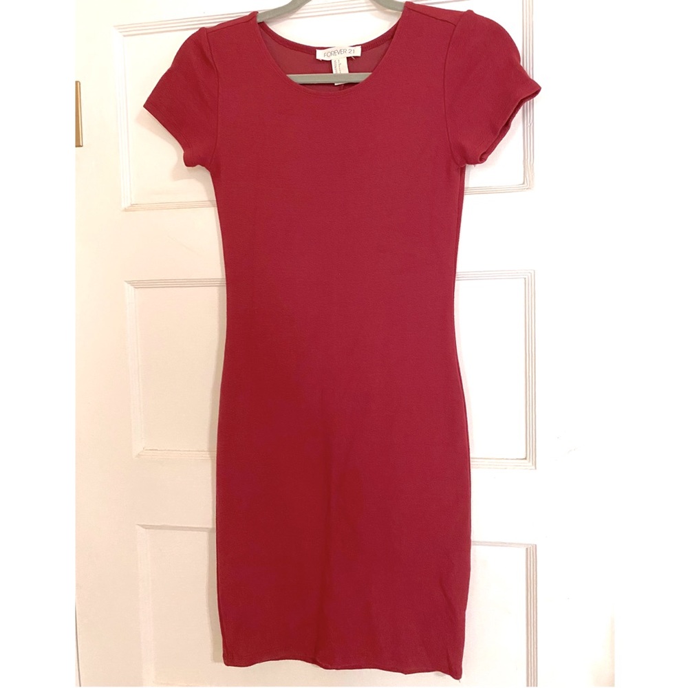Forever 21 maroon bodycon dress